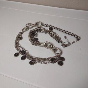 33 Inch Silver Tone Chico's Chain Necklace